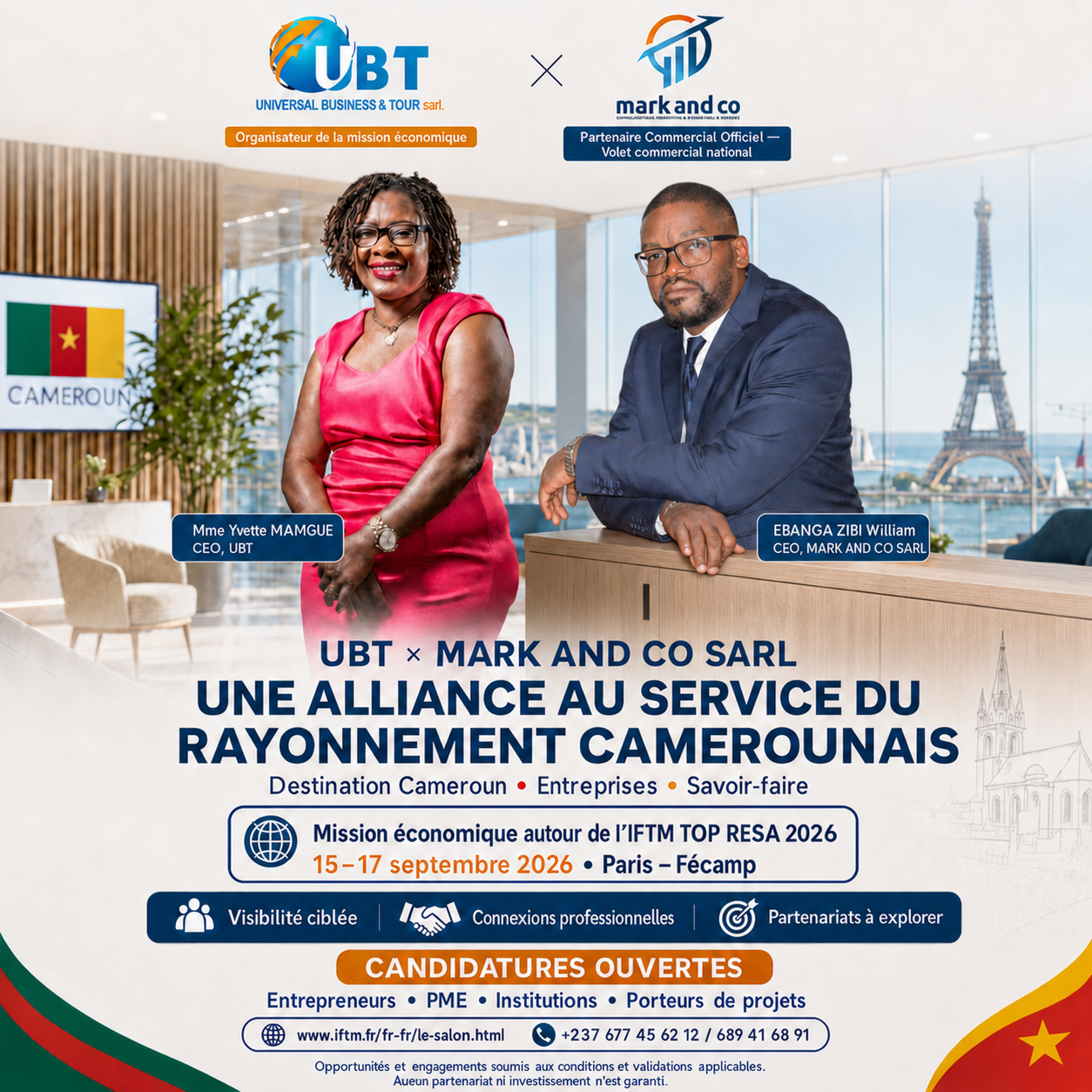 Présentation de la collaboration UBT et MARK AND CO pour la mission autour de l’IFTM